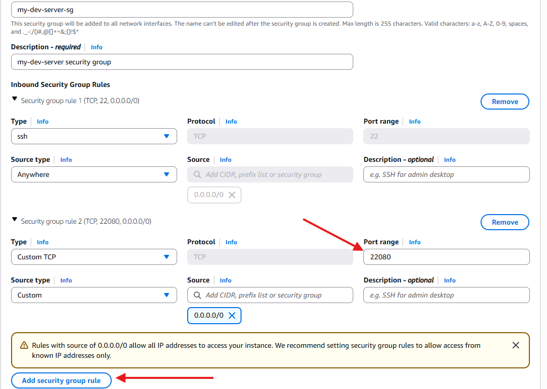 Add custom SSH port