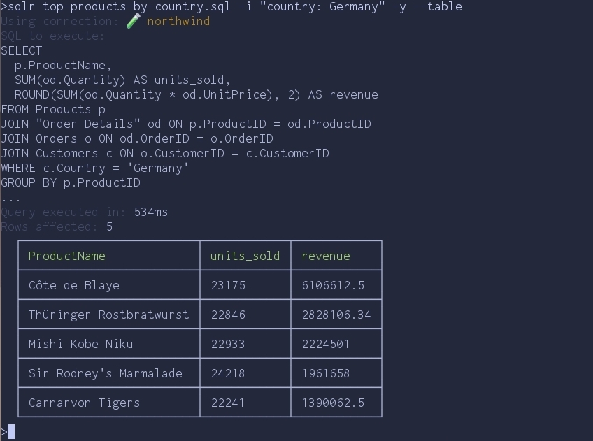 sqlr query file